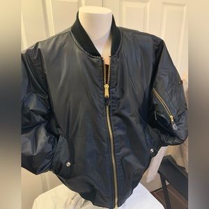 Black & Orange reversible water repellent bomber jacket XL